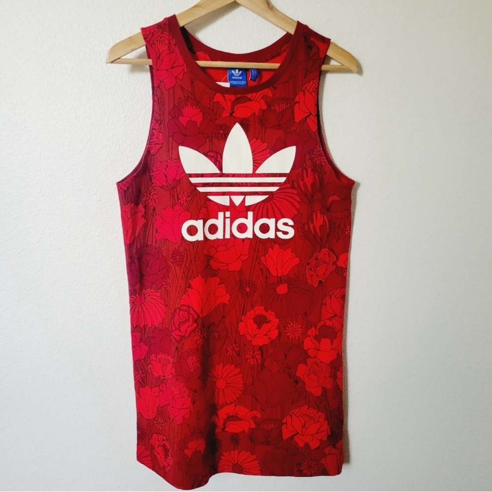 Adidas Originals Trefoil Floral Tank Top Dress